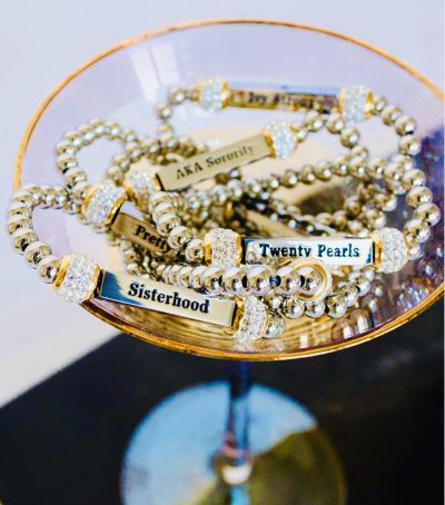 AKA Elegant Symbolic Two-Tone Stretch Bracelets