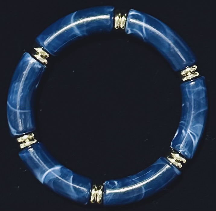 Beautiful Bohemian Broken Crystal & Marble Stretch Bracelets - Image 9