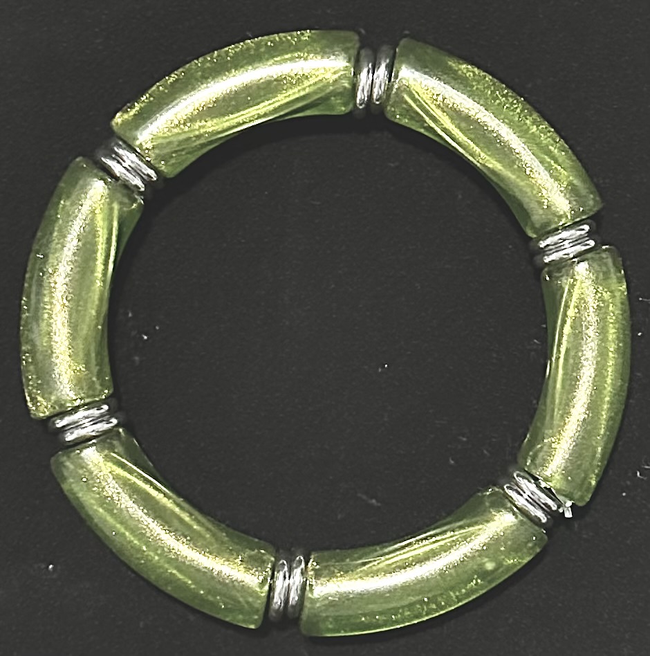 Beautiful Bohemian Broken Crystal & Marble Stretch Bracelets - Image 5