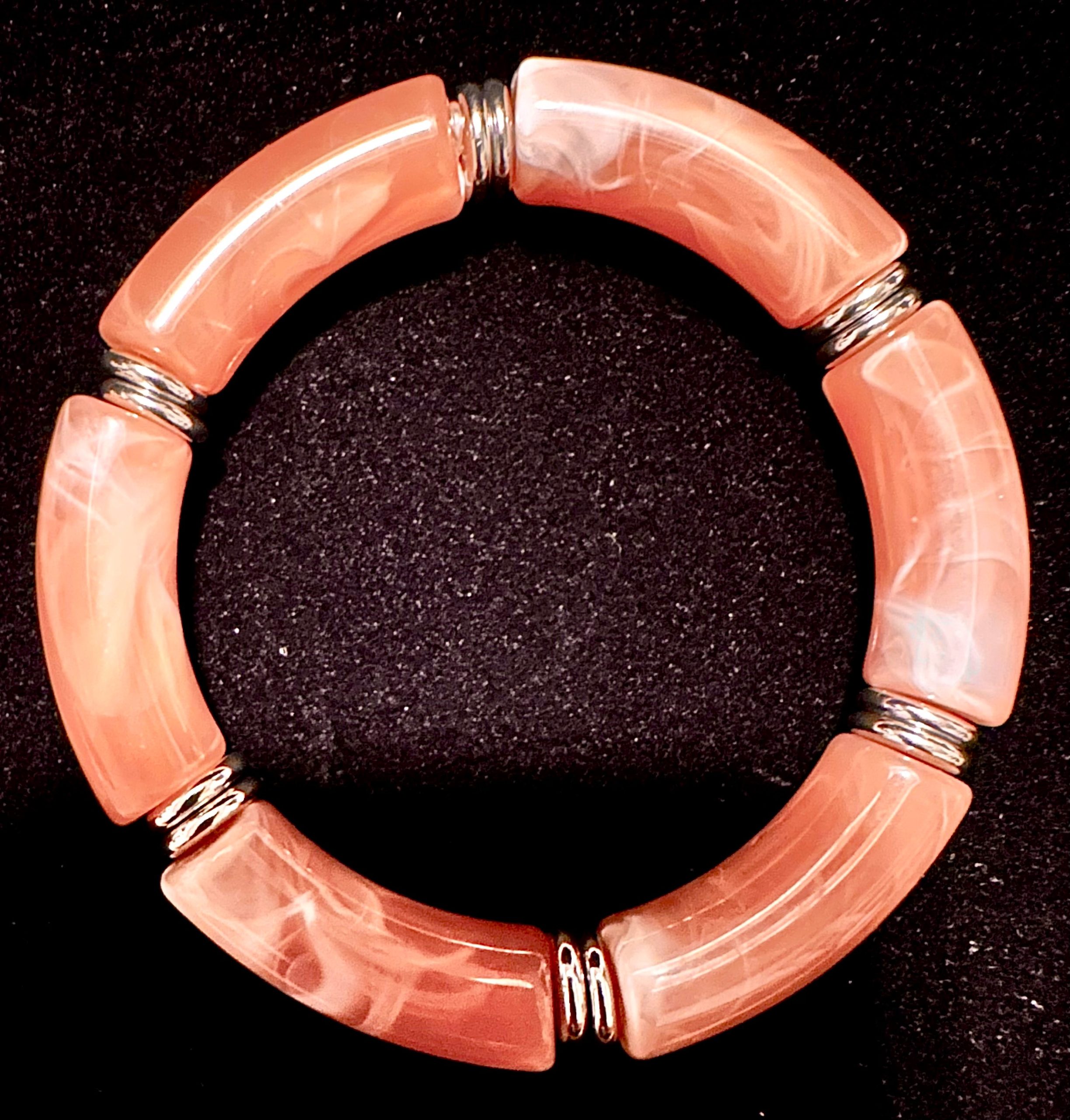 Beautiful Bohemian Broken Crystal & Marble Stretch Bracelets - Image 4