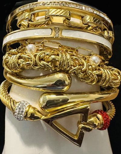 The Diva Gold Stack Bracelets