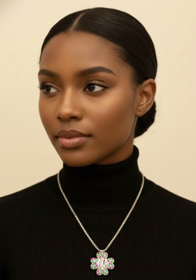 Vintage Elegance Silver AKA Clover Pendant Necklace