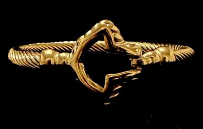 Elegant Ivy Cable Bracelet Large - Gold