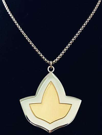 Stunning Two-Tone Silver/Gold Large Ivy Necklace